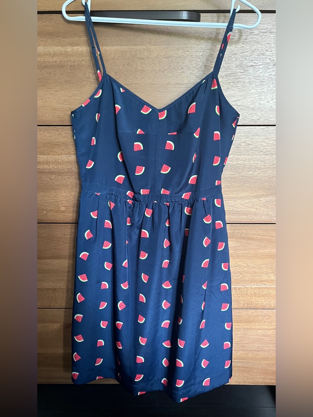 J. Crew Navy Dress with Watermelon Motif